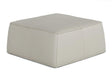 Divani Casa April - Modern Light Grey Leather Square Ottoman image