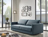 Divani Casa Fredonia Modern Blue-Green Fabric Sofa Bed w/ Storage image