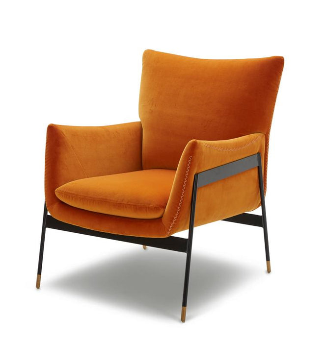 Divani Casa Joseph Modern Orange Fabric Accent Chair image