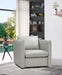 Divani Casa Tamworth Modern Grey Leather Swivel Chair image