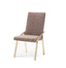 Modrest Acton Modern Brown Velvet & Gold Dining Chair (Set of 2) image