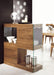 Modrest Aura Modern Walnut & Glass Square Cabinet image