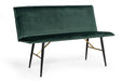 Modrest Billy Modern Green Velvet Dining Bench image