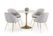 Modrest Collins - Glam White Marble & Gold Dining Table image