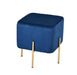 Modrest Daphne Modern Blue Velvet & Gold Ottoman image