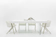 Modrest Encino Modern White & Glass Dining Table image