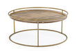 Modrest Gilcrest - Glam Brown and Gold Marble Coffee Table image