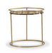 Modrest Gilcrest - Glam Brown and Gold Marble End Table image