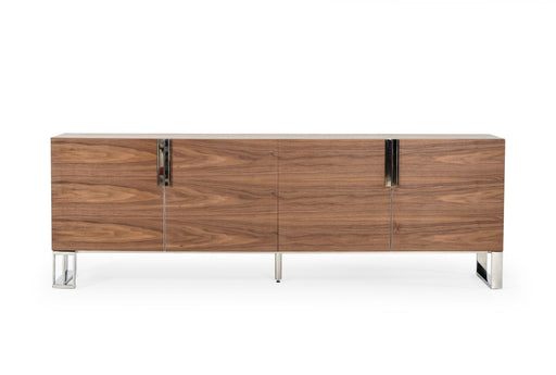 Modrest Gilroy - Modern Walnut & Stainless Steel Buffet image