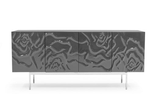 Modrest Gwen - Modern Grey High Gloss Buffet image