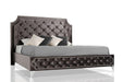 Modrest Leilah - Transitional Tufted Fabric Bed without Crystals image