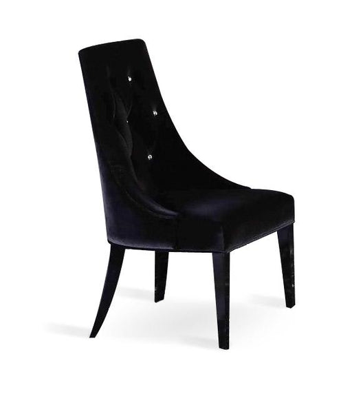 A&X Charlotte - Black Velour Dining Chair (Set of 2) image