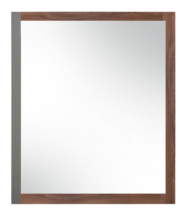 Nova Domus Palermo - Italian Modern Faux Concrete & Walnut Mirror image