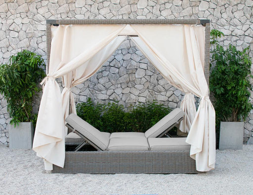 Renava Marin Outdoor Beige Canopy Sunbed image