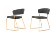 Ashland - Modern Grey & Rosegold Dining Chair (Set of 2) image