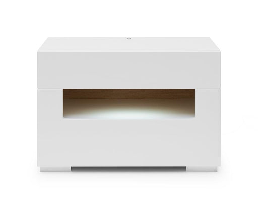 Modrest Ceres - Modern LED White Lacquer Nightstand image