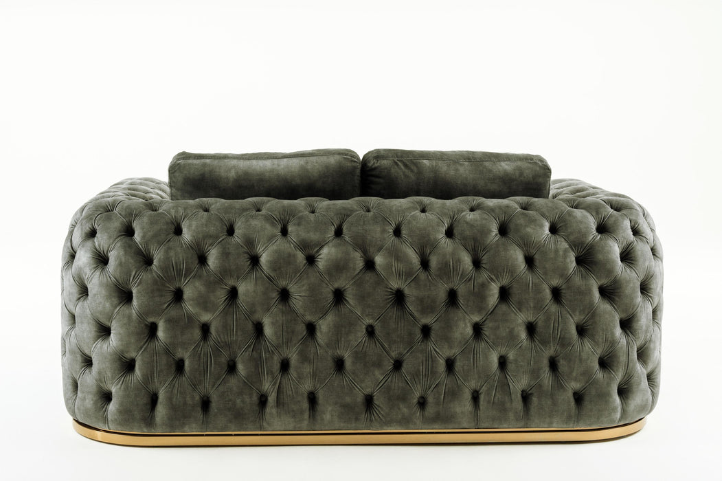 Divani Casa Dosie Transitional Loveseat