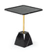 Modrest Uintah - Glam Black Marble and Brass End Table image