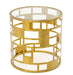 Modrest Kudo - Glam Clear Glass and Gold Glass End Table image