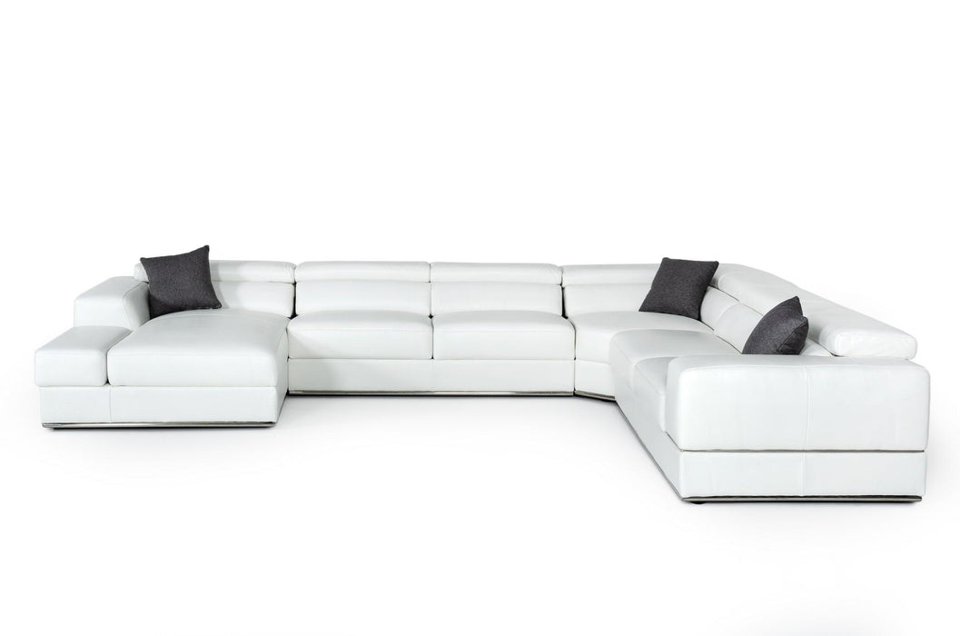 Divani Casa Pella Modern Sectional Sofa