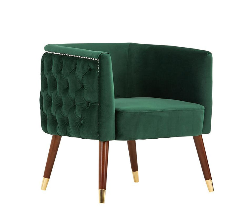 Modrest Bethel Modern Green Velvet Accent Chair image