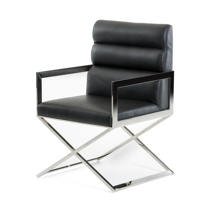 Modrest Capra Modern Black Leatherette Dining Chair image