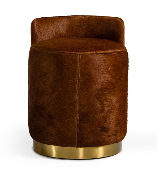 Modrest Belvista - Modern Brown Cowhide Ottoman image