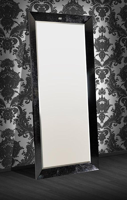 A&X Regal - Modern Black Crocodile Lacquer Mirror image