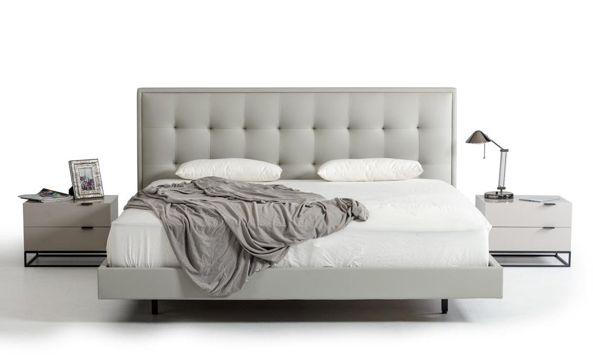 Modrest Hera Modern Grey Leatherette Bed image