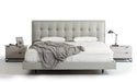 Modrest Hera Modern Grey Leatherette Bed image