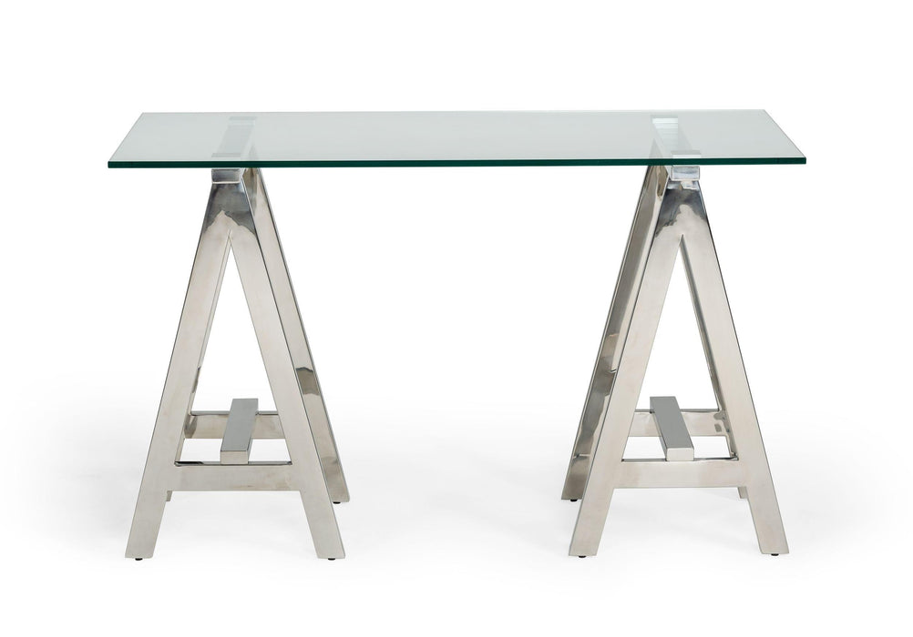 Modrest Ostrow - Modern Glass & Stainless Steel Console Table image