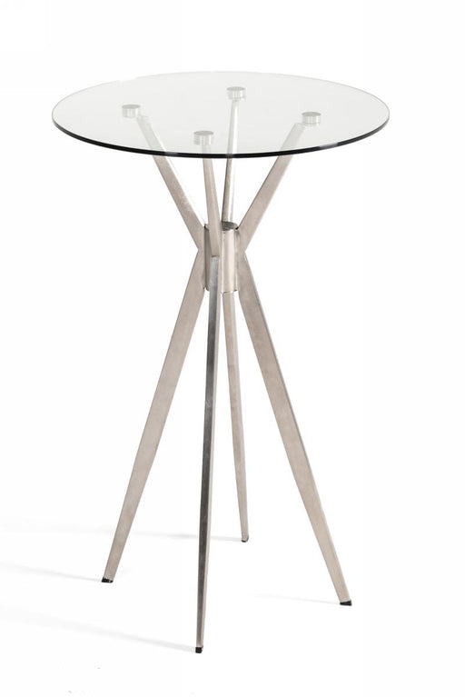 Modrest Kaitlyn - Modern Stainless Steel & Glass Bar Table image