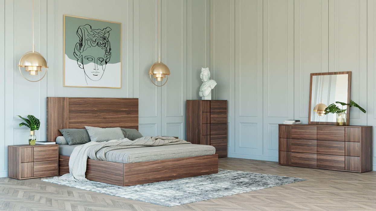 Nova Domus Asus - Italian Modern Walnut Bedroom Set image