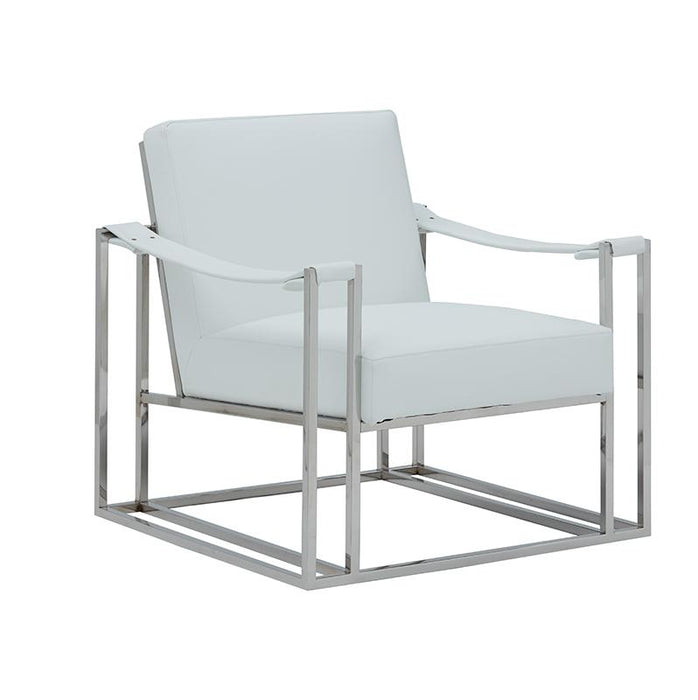 Modrest Larson Modern White Leatherette Accent Chair image