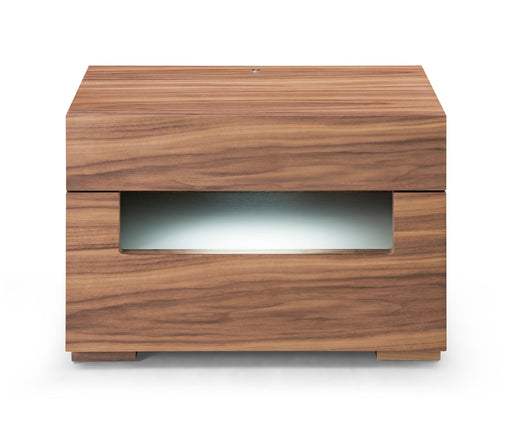 Modrest Ceres - Contemporary LED Walnut Nightstand image