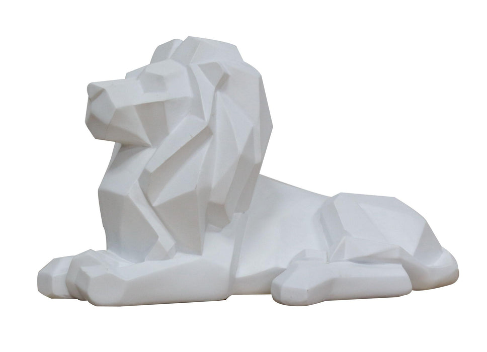 Modrest Lion  - White Geometric Sculpture image