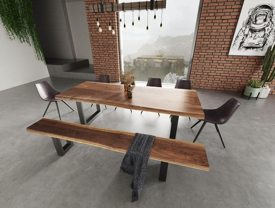 Modrest Taylor - Large Modern Live Edge Wood Large Dining Bench image