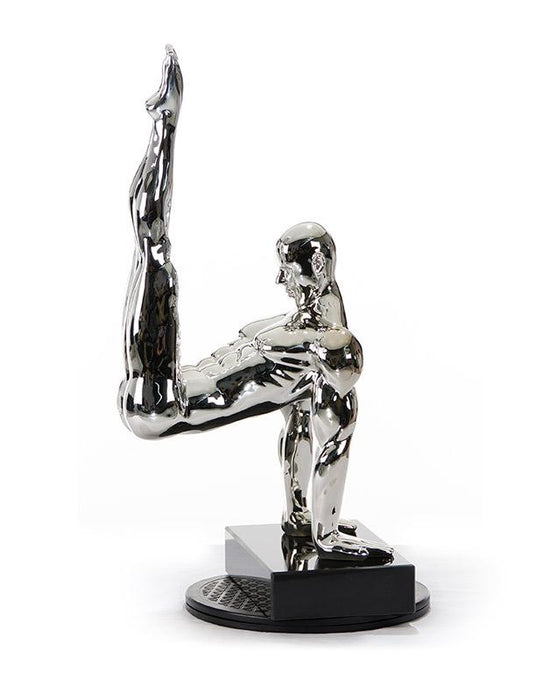 Sz0173 Silver Gymnast Modern Sculpture