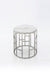 Modrest Silvan Modern Marble & Stainless Steel End Table image