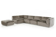 Divani Casa Hawthorn - Modern Grey Fabric Modular Left Facing Sectional Sofa + Ottoman image