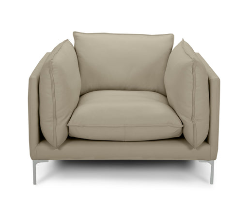 Divani Casa Harvest - Modern Taupe Full Leather Chair image