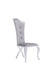 Modrest Bonnie Modern Grey Velvet & Stainless Steel Dining Chair (Set of 2) image