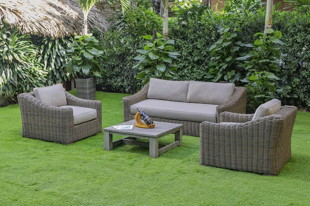 Renava Sapelo Outdoor Beige Wicker Sofa Set image