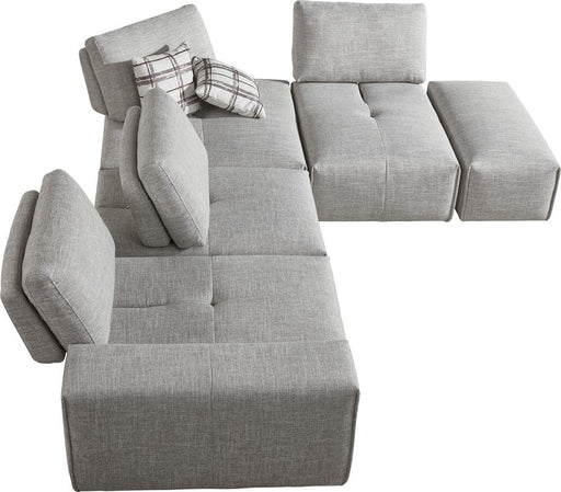 Divani Casa Platte - Modern Grey Fabric Modular Sectional Sofa image