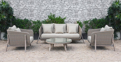 Renava Carillo Outdoor Beige Wicker Sofa Set image