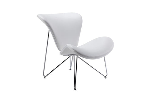 Modrest Decatur Contemporary White Leatherette Accent Chair image