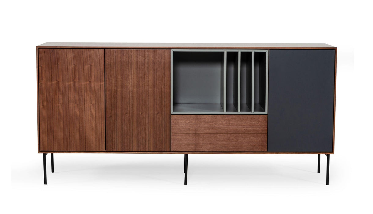 Modrest Ackley - Modern Walnut, Grey and Charcoal Buffet image