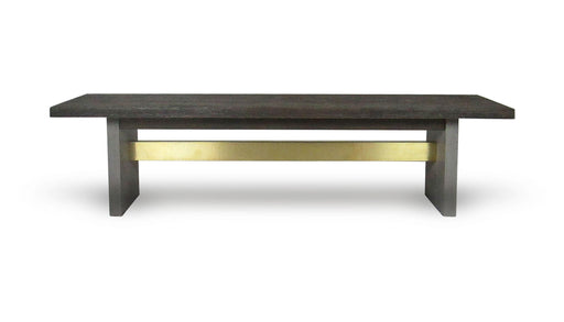 Modrest June - Modern Dark Grey Concrete & Walnut Dining Bench image