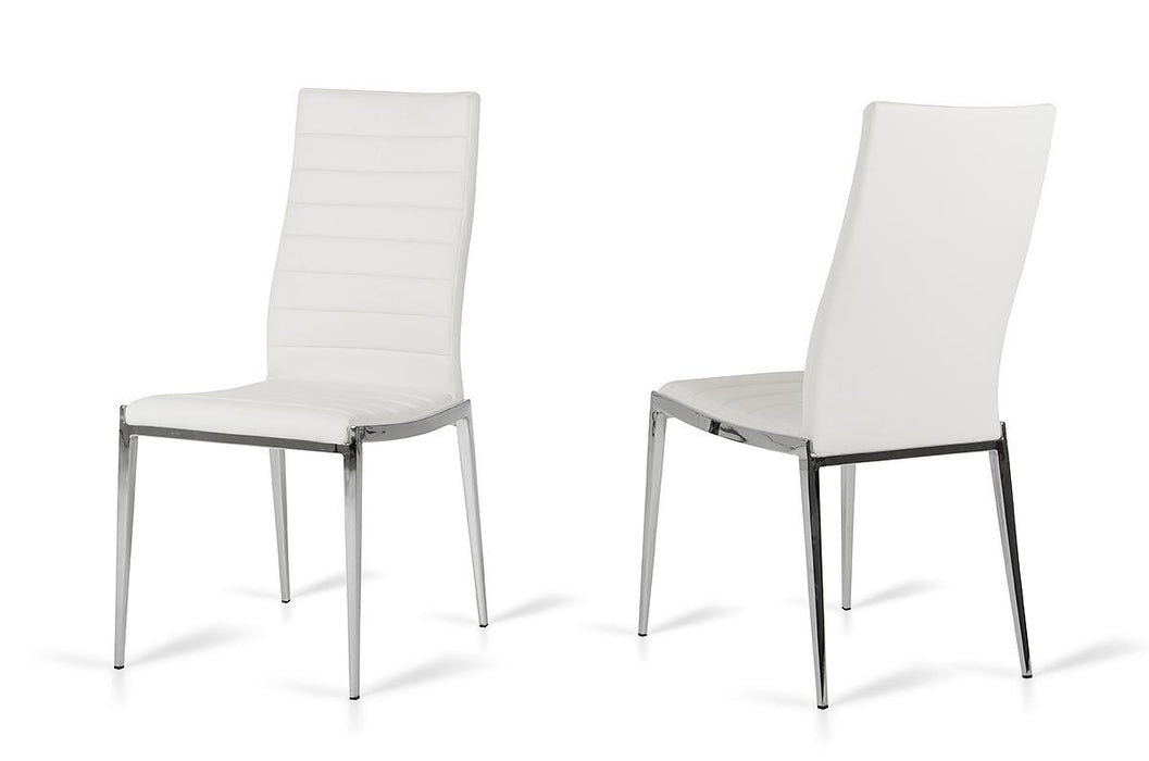 Libby - Modern White Leatherette Dining Chair (Set of 2) image