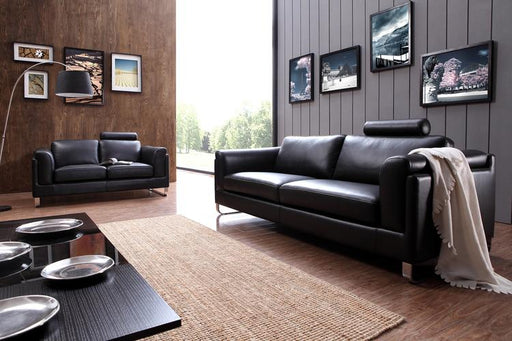 Divani Casa 0875 Modern Black Leather Sofa Set image